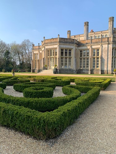 Highcliffe Castle and topiary garden